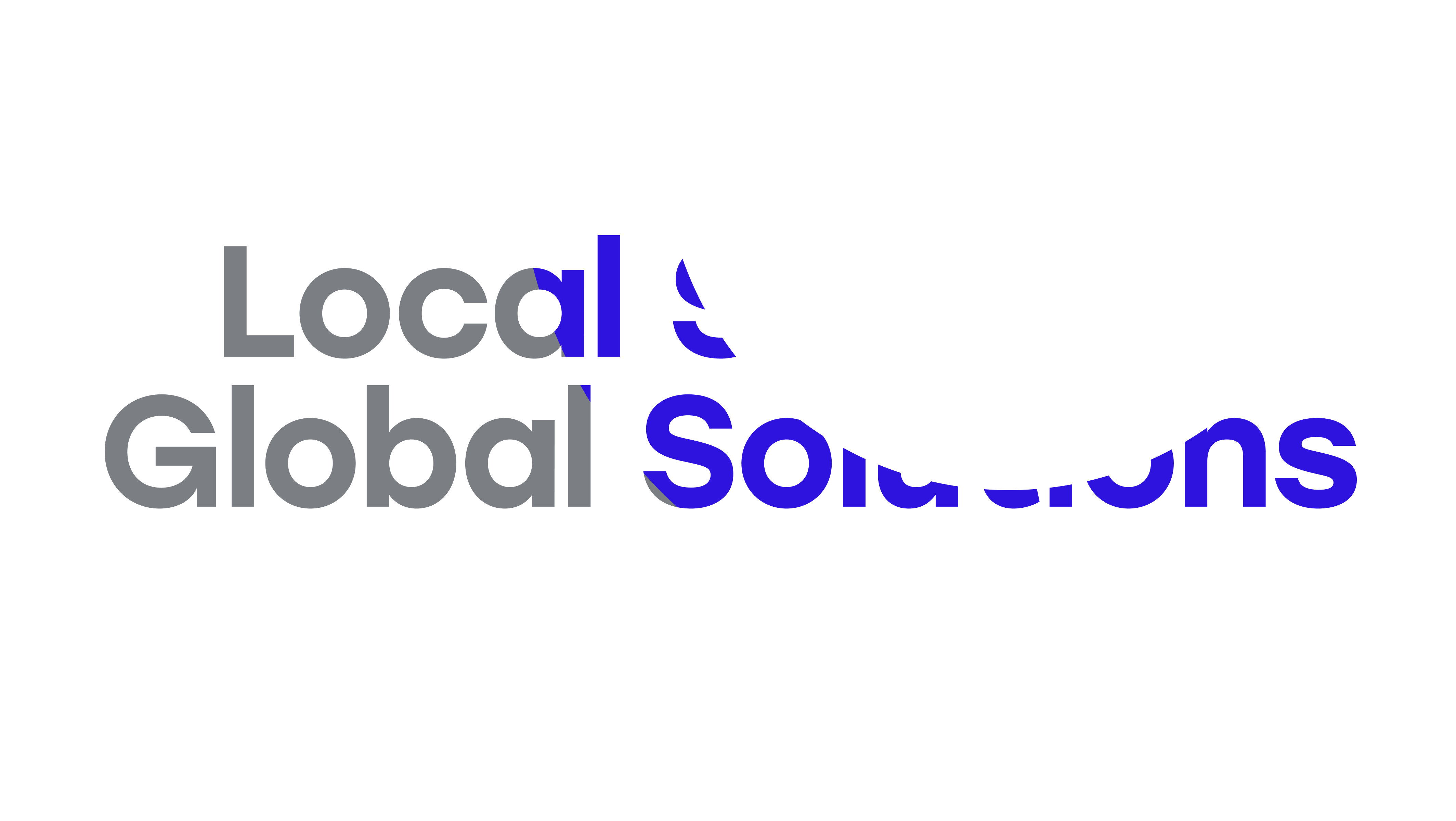 Colorful creative type that reads: 'Local service. Global solutions.'